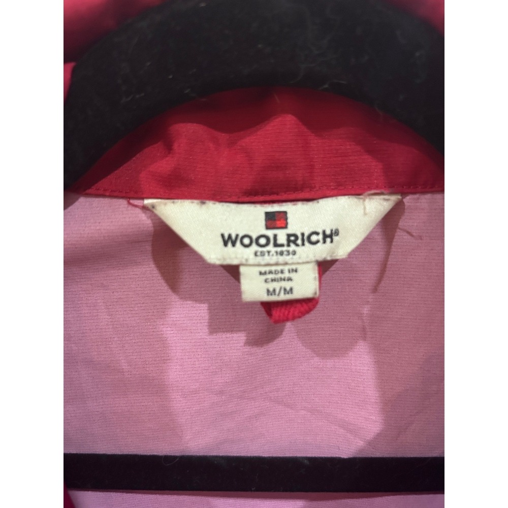 Woolrich Red Hooded Lightweight Drawstring Waist Anorak Jacket Women M - Picture 4 of 7